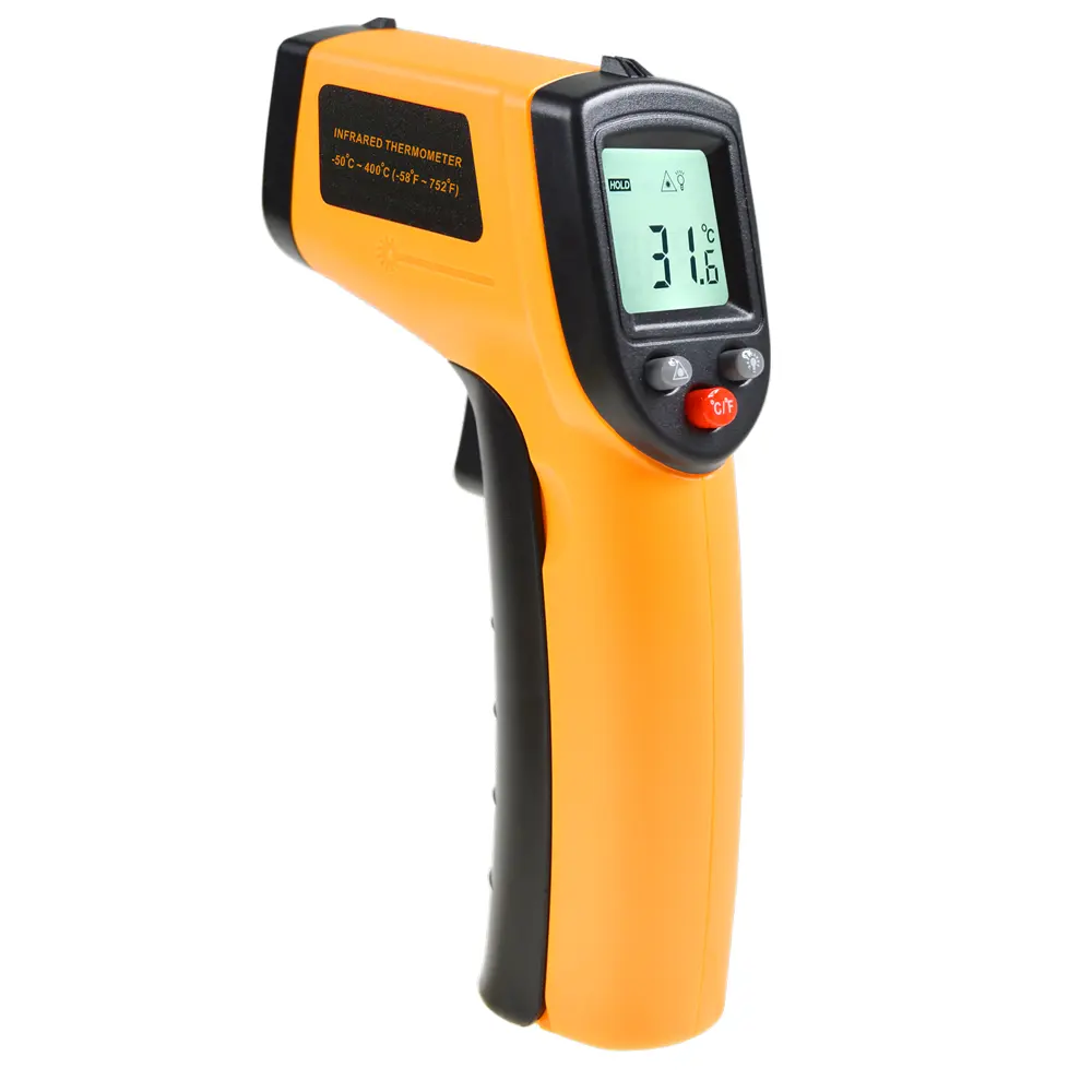 Medidor de temperatura GM320, medidor de temperatura sin contacto, inalámbrico, LCD, Digital, láser IR, infrarrojo, pistola de temperatura para uso Industrial y doméstico