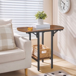 Thả lá bên bảng, 2 Tier gấp Sofa cuối bảng với mở rộng Máy tính để bàn nhỏ cao Bàn cà phê cho phòng khách không gian nhỏ - Product Image 5