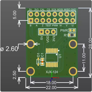 Modul AS5047P Encoder SPI ABI Port Impuls breiten modulation Magnetischer Encoder Adapter platinen modul - Product Image 4