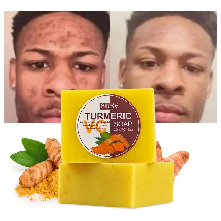 Novo Produto Iluminamento Rosto Acne Clearing Homens Best Seller Orgânico Bar Handmade Whitening Soap Para A Pele Negra