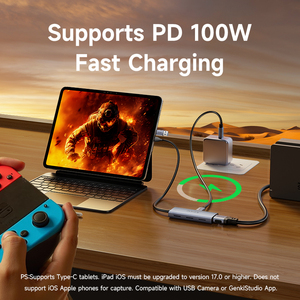 USB3.0 High-Speed Video Capture Card for HDMI <strong>USB</strong> <strong>USB</strong>-C <strong>Input</strong> 4K/30Hz <strong>Output</strong> PD100W Power Supply Boxed <strong>Audio</strong> Video Accessories