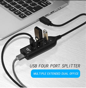 适用于笔记本电脑的高速便携式迷你4端口USB 2.0集线器USB端口 - Product Image 6