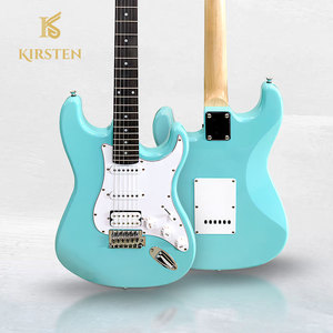 Cao cấp 39 inch màu xanh bạc hà rắn gỗ gụ cơ thể Maple cổ gỗ hồng mộc Fingerboard 6-Strings bóng kết thúc guitar điện - Product Image 1