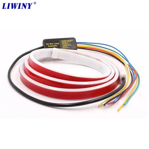 Liwiny ไฟตกแต่งท้ายรถขนาด120ซม. 150ซม. แถบไฟ LED RGB LED ลำแสงแบบไดนามิกสัญญาณไฟเลี้ยวไฟเตือนไฟหยุดหลายสี12V - Product Image 1