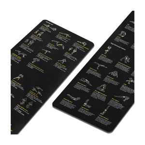 Pozlar baskılı kas gücü ile öğretim Yoga Mat-24 Yoga pozlar ve 21 germek-kaymaz TPE eko egzersiz Mat - Product Image 3