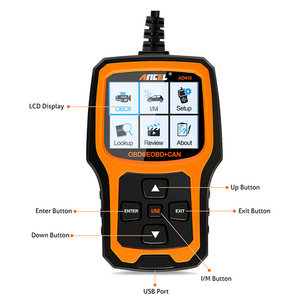 Lettore di codice automobilistico professionale ANCEL AD410 strumenti diagnostici per Auto OBD2 Free Fraze Evap System Test aggiornamento gratuito Scanner automatico