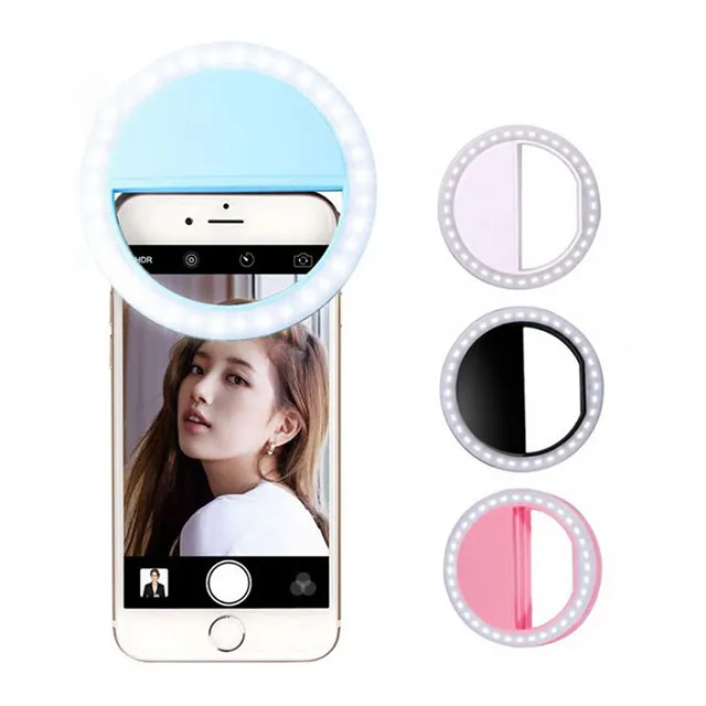 Anillo Led portátil recargable para teléfono móvil, lámpara de relleno de belleza en vivo para selfi, luz de relleno de carga inalámbrica para teléfono inteligente