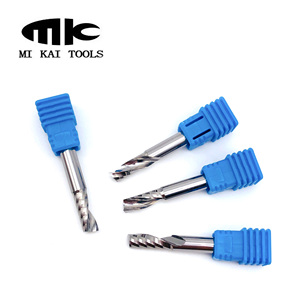 MK katı karbür tek flüt up End Mill 1f Spiral freze kesicisi 3.175/4/6mm 1 flüt uç freze akrilik PVC pleksiglas için - Product Image 6