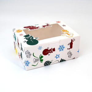 Biểu Tượng Tùy Chỉnh In Ấn Món Quà Giáng Sinh Bao Bì Hộp Có Thể Gập Lại Cửa Sổ Kẹo Giáng Sinh Hộp Giấy Cho Bánh Hộp Bao Bì - Product Image 5
