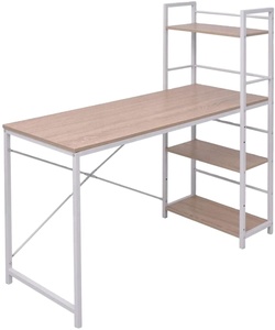 工厂批发廉价工作站电脑桌，带搁板，用于家庭办公家具套装 - Product Image 1