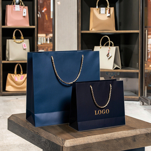 Biểu tượng tùy chỉnh Kraft túi giấy màu nâu ban ngà cho các tông mua sắm-cho Quà Tặng thủ công - Product Image 1