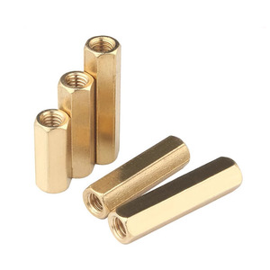 M2 M2.5 <strong>M3</strong> M4 M5 M6 Brass <strong>Coupling</strong> Hex Nuts Female to Female Pcb Hex Long Nut - Product Image 1