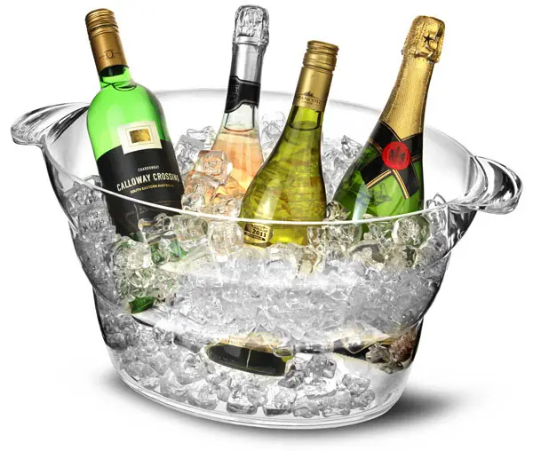 Refrigeratori di plastica in acrilico PS Wine Party Drink bath secchiello per vino ghiacciato 12L