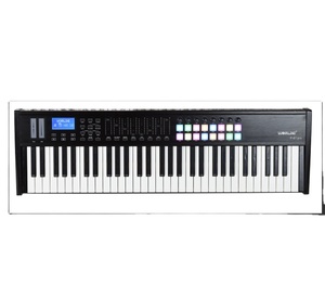 WORLDE-Controlador de teclado MIDI, teclado MIDI de 61 teclas, semi-contrapeso, con instrucciones musicales - Product Image 4