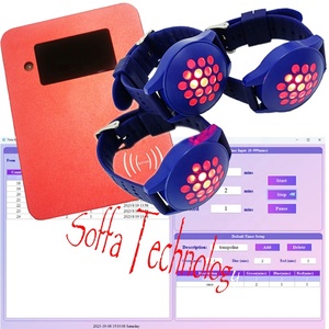 Reloj temporizador de pulsera LED resistente al agua para patio de recreo DMX512, pulsera vibratoria controlada por Software de computadora, teoría de Cuenta regresiva - Product Image 1