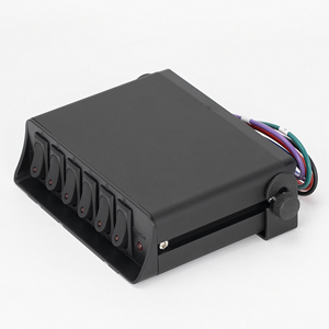 Ön kablolu 40A Max SPST açma/kapama Rocker geçiş anahtarı Panel kutusu 6 Gang 12V nokta otomatik otomotiv ışıkları için LED Rocker anahtarı kutusu - Product Image 1