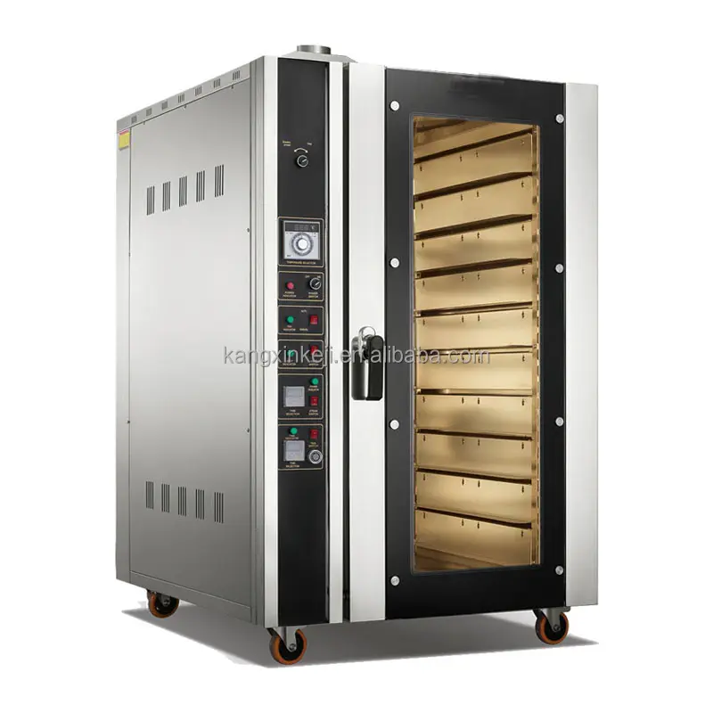 Forno commerciale professionale elettrico di cottura del vapore di 220v 380v quattro un forno industriale di convezione dell'aria calda di prospettiva di boulangerie