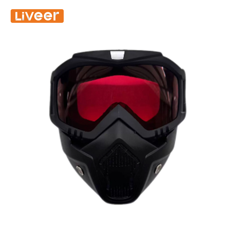 Monture noire + verres rouges