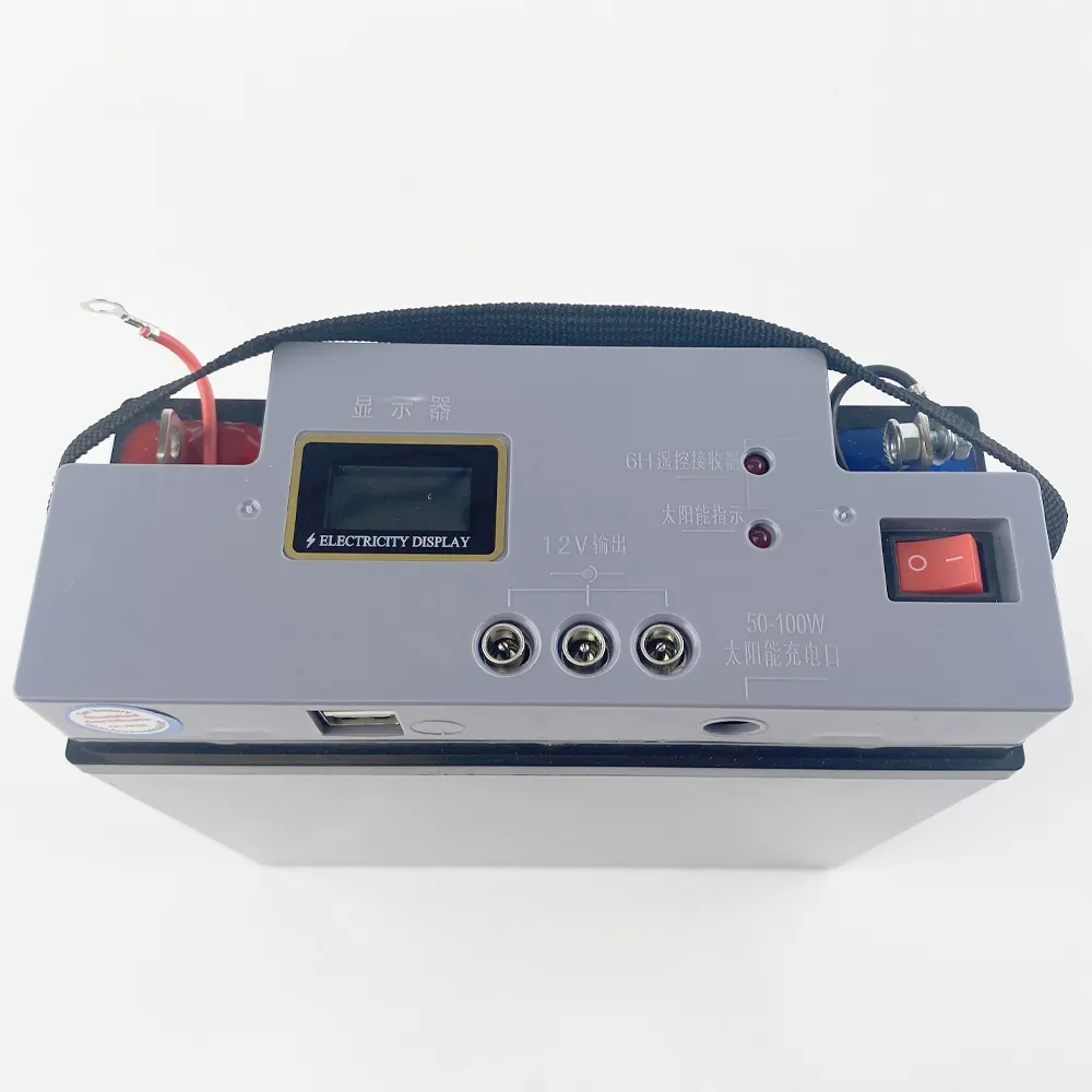 12V 20AH Lead Acid Battery Remote Control Adjustment Solar Power Station Portable Solar Battery