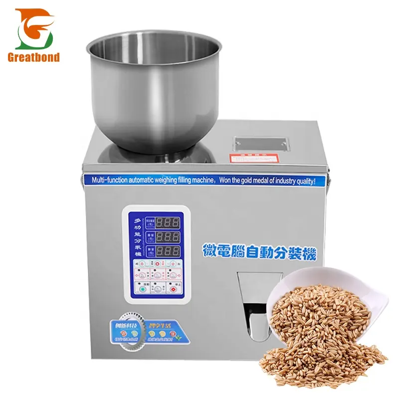 Venta caliente 50-500g Manual automático de alimentos en polvo gránulo café bolsita bolsa especias harina arroz Mini pequeña máquina de llenado de embalaje