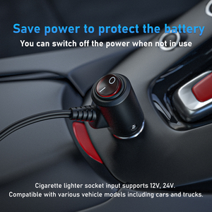 DC 12V 24V CPAP Cargador de coche Voltaje ajustable Adaptador de cargador de coche de uso generalizado con salida USB C USB A para dispositivos inteligentes de teléfono - Product Image 5