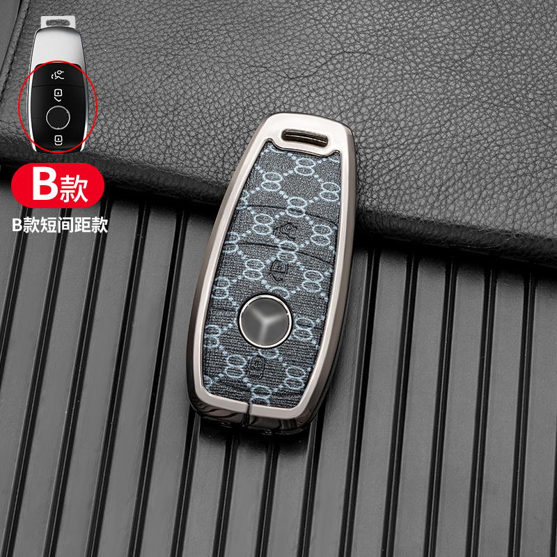 B 3btns gunmetal & motif