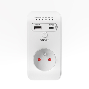 FR Plug New Smart Timing Socket Controller Automatic Power-off Programmable Countdown <strong>Timer</strong> Switch With USB Type-<strong>C</strong> - Product Image 1