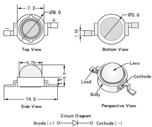 <strong>5W</strong> High Power 940nm Infrared Ir <strong>Led</strong> Diode Use for Remote Control Iray