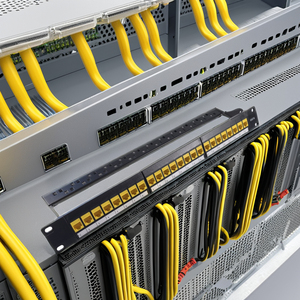 CAT6 24 puertos 1U 19 pulgadas Modula Patch Panel UTP RJ45 Módulo acoplador en línea Patch Panel adaptador Keystone Jack Patch Panel - Product Image 5