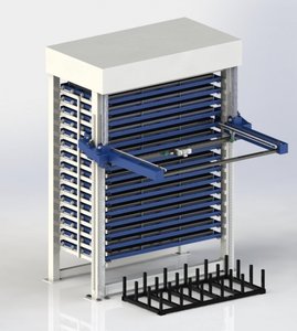 Sistema di stoccaggio con sollevamento verticale automatizzato (VLS) per lamiere e materiali piatti di grandi dimensioni con controllo intelligente dell'inventario - Product Image 1