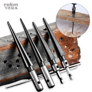 FEIDA T şekli köprü Pin delik konik rayba el/elektrikli pah kırma vida batan delikler için çelik Hex Shank matkap ucu ile