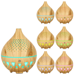 160 ml Aroma diffusor mit Timer-Funktion Holzmaserung RGB-Licht für Luftbe feuchter - Product Image 4