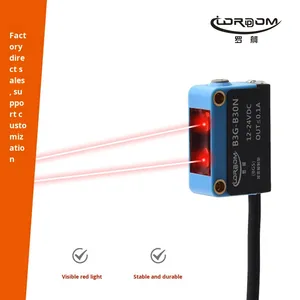 Luo para Ge B3G Interruptor de sensor fotoeléctrico cuadrado 12-24VDC Sensor láser de tipo de supresión de fondo de reflexión difusa - Product Image 2