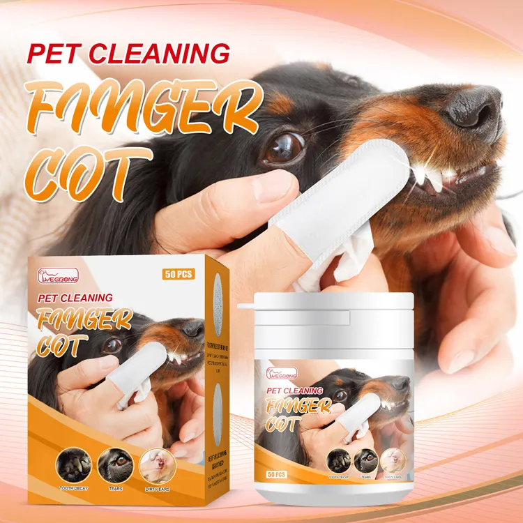 Salviette dentali per la pulizia degli animali domestici salviette per le dita del tartaro per la pulizia orale dell'animale domestico