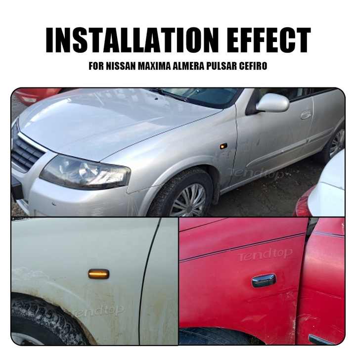 Quality LED Sequential Side Marker Indicator Lights for Nissan Maxima Almera Pulsar N15 Cefiro A32 Dynamic Signal Blinker Lamps