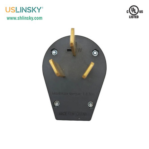 上海Linsky 10-30P 30A 125V/250Vストレートブレードプラグピン付き3プロングオスプラグヘビーデューティ工業用グレードパワープラグ