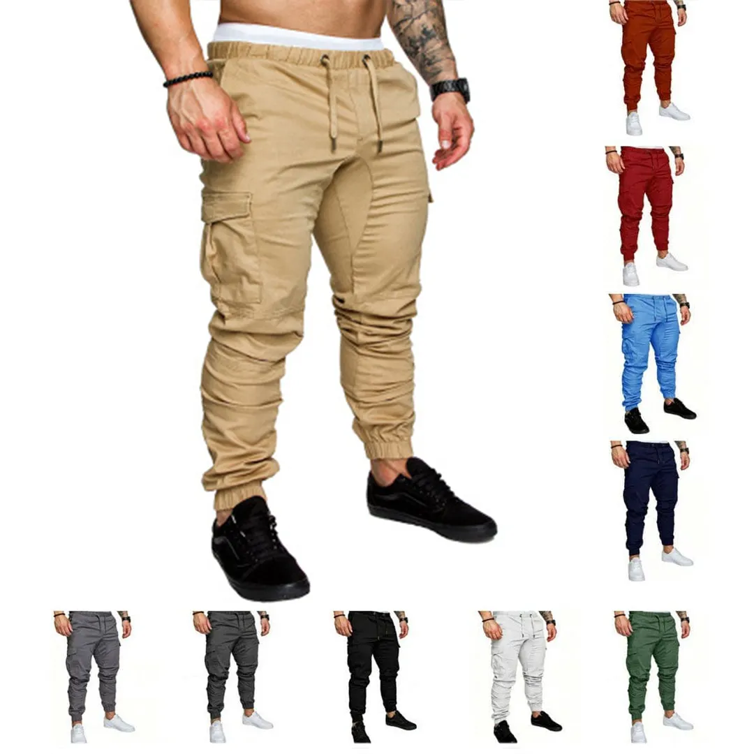Calças externas de spandex para outono, calças masculinas para uso ao ar livre, casuais, respiráveis, de nylon, tecido liso
