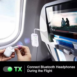 Pastall 2-in-1 Blue Tooth 5.4 Transmitter Receiver 2-in-1 Blue Tooth <strong>Adapter</strong> for Mobile Phone <strong>AC</strong> <strong>Output</strong> for Aircraft Use