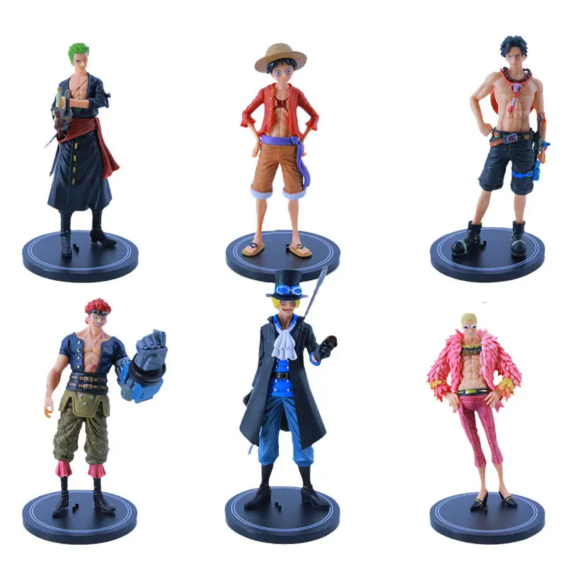 3 takım 6 adet/takım bir adet Zoro Luffy Sanji Anime şekil Robin Robin Brook kıyıcı araba dekorasyon anime pvc action Figure