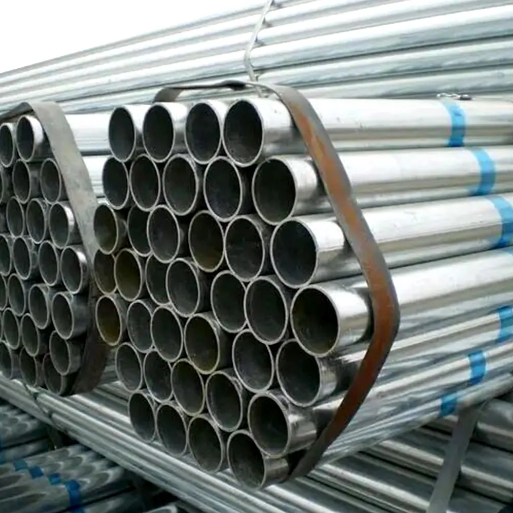 Tube de clôture rond en métal de haute qualité, poteau de clôture rond galvanisé