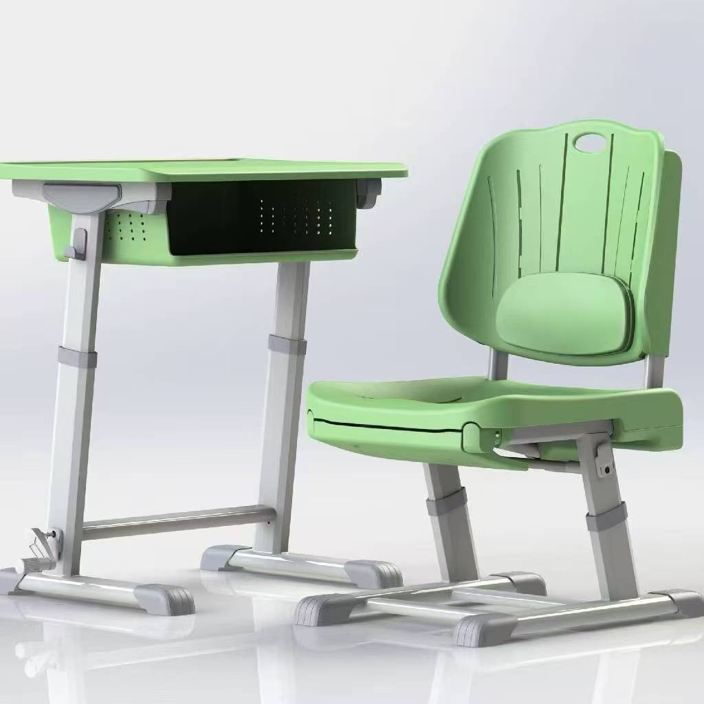 High-end lunch break desks and chairs in bean green