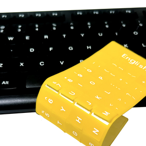 ラップトップデスクトップコンピュータキーボードオーバーレイカスタマイズ多言語ラップトップキーボード文字ステッカーラベル-アラビア語と韓国語 - Product Image 1