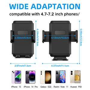 Adjustable Car Phone Mount 360&deg; Rotation for Car Dashboard/Windscreen - One Button Release Car Phone <strong>Cradle</strong> - Product Image 3