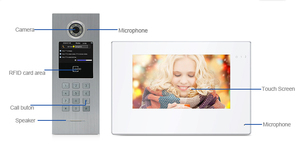 Bcomtech per camera a prova di acqua tcp/ip gatto 5 videocitofono interphone 100 logements video citofono sistema di set per casa - Product Image 4