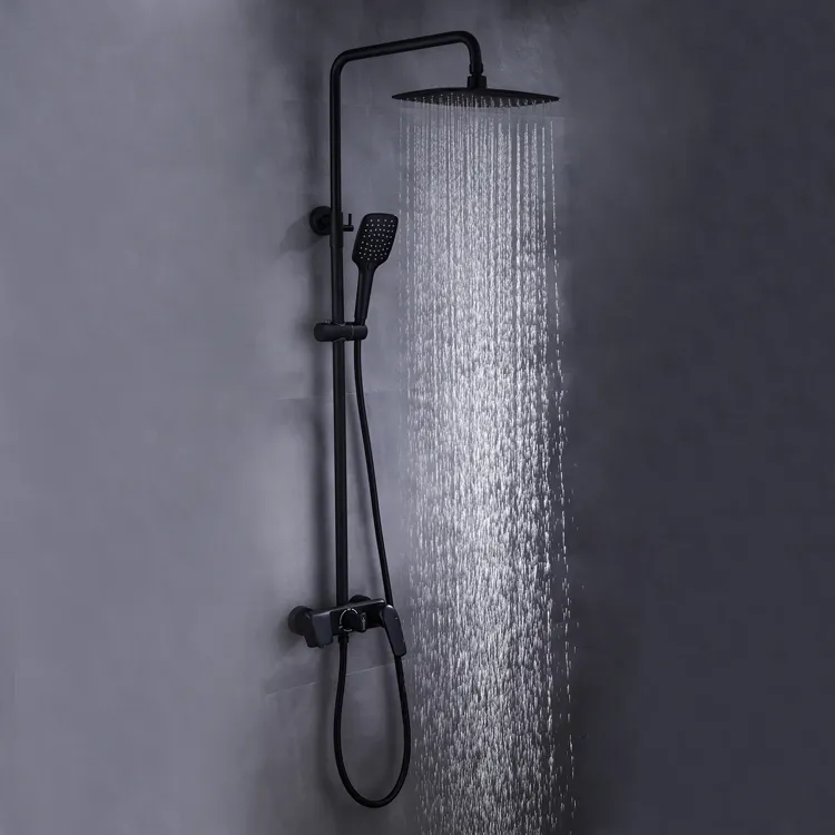 Modern Chrome Solid Brass 2 Way Hidden In Wall Waterfall Bath Rain Mixer Tap Traditional Thermostatic Mixer Shower