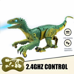 2.4GHz Remote Control Velociraptor Simulated Walking Dinosaur Intelligent Auto-demo Electric RC <strong>Toy</strong> with <strong>Roaring</strong> Sound/Light - Product Image 2