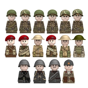 WWI WWII Mini Figures Assembly Model <strong>Toy</strong> World War II Building Block Bricks British Red Devils Military Warfare Plastic British - Product Image 4