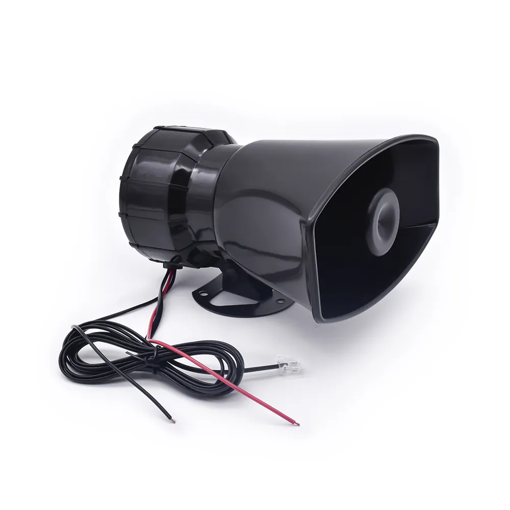 New 12V 7 Tone Sound Car Siren Horn Megaphone With Mic PA Speaker System Siren Horn Loudspeaker Car Accessories