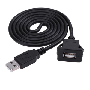 Conector hembra USB tipo A 2,0 de montaje en Panel a presión con conexión USB A 2,0 - Product Image 3