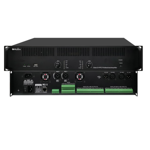 Alto-falante amplificador de som embutido, 8*8 vias, matriz de mídia dante e amplificador digital 2*800w classe d + pfc dante